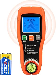 Détecteur De Tubes Et Câbles, Détecteur Numérique De Fils Et Métaux Avec Affichage Lcd, Détecteur De Fil En Courant Alternatif, Poutrelles En Bois, Tuyaux, Clous Et Niveau à Bulle, Capteur (orange)