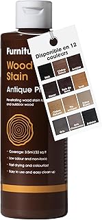 Teinte à Bois Furniture Clinic (Pin antique) – Séchage Rapide, Haute Concentration, Application Facile pour les Bois Intérieurs & Extérieurs – Base d’Eau - 250ml