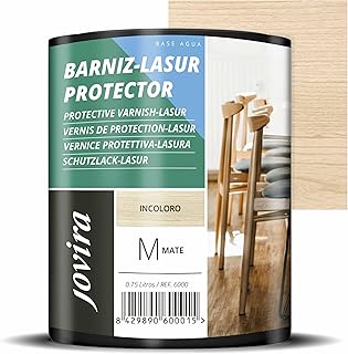 JOVIRA PINTURA Vernis Lasur Matt Protector à l’eau. Protège, décore et embellit tous les types de bois. (750 Millilitres, Incolore)
