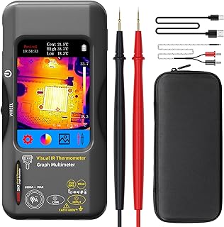 BSIDE SH7 Caméra Thermique Multimètre 2 en 1 à Écran Tactile Multimètre Numérique 20000 Comptes TRMS & Imageur Thermique 320X320 Réolution IR pour Fuites HVAC Électronique Automobile Industriel