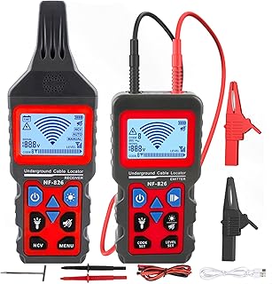 NOYAFA NF-826 Détecteur de Câbles Souterrains - Localisateur de Fils Enterrés et Muraux pour Câbles Électriques, Tuyauterie et Détection de Courts-Circuits