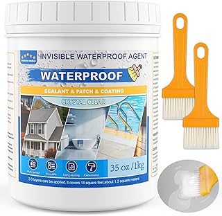 Revetement Impermeable Transparent 1KG | Membrane Etanche Liquide et Isolante | Protection Invisible pour Salle de Bain, Toilettes, Balcon, Terrasse | Interieur & Exterieur