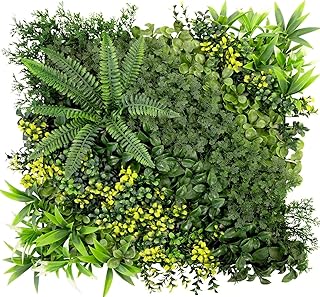 KARAT - Mur végétal Artificiel - Plantes artificielles à Fixer au Mur - Décoration Murale élégante pour Une Ambiance Naturelle - Résistante aux intempéries (Multielements, 50 x 50 cm)