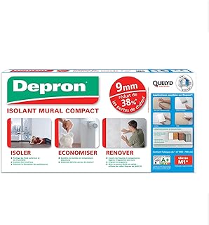 Quelyd Plaques DEPRON Format G9 – Épaisseur 9 mm – Plaque Isolation Thermique – Isolant Murs Intérieurs – Couleur : Blanc – 7 Plaques de 1 m² (100 x 100 cm)