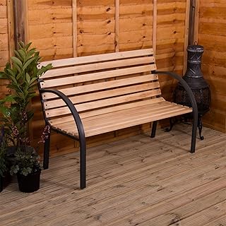 Comment réaliser un banc en bois pour votre jardin en quelques étapes Garden Vida Banc de Jardin à Lattes en Bois avec P